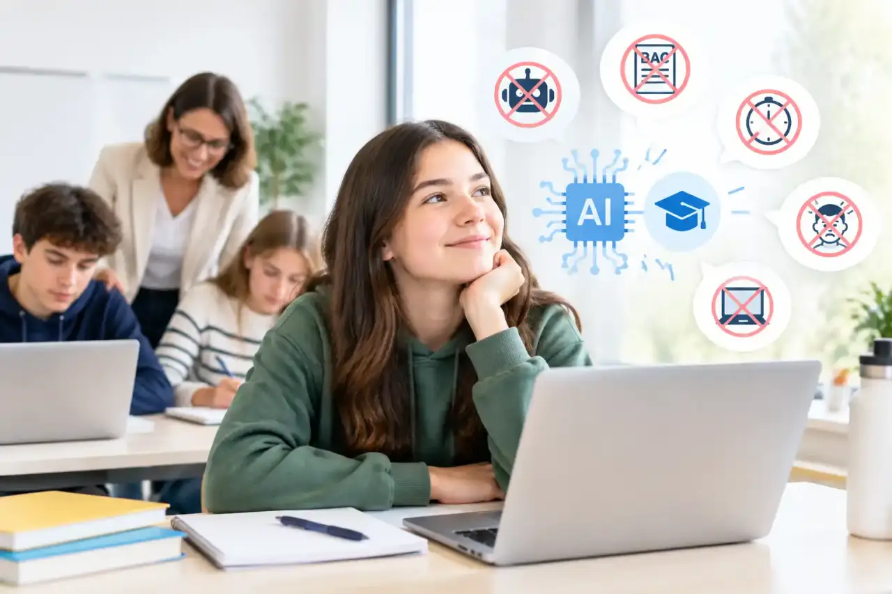 L'intelligence artificielle utilisée dans une salle de classe au lycée