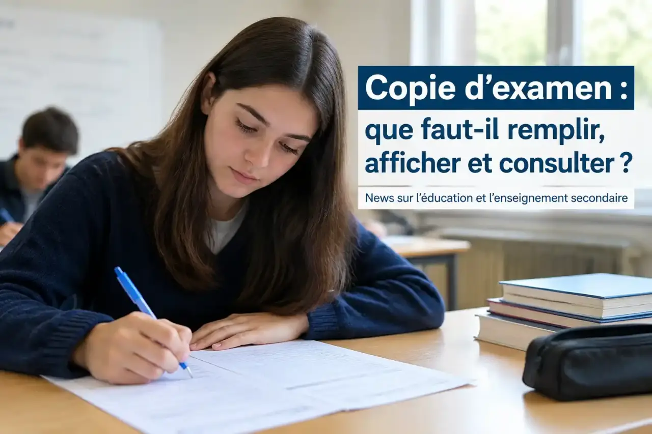 Copie d’examen : que faut-il remplir, afficher et consulter ?