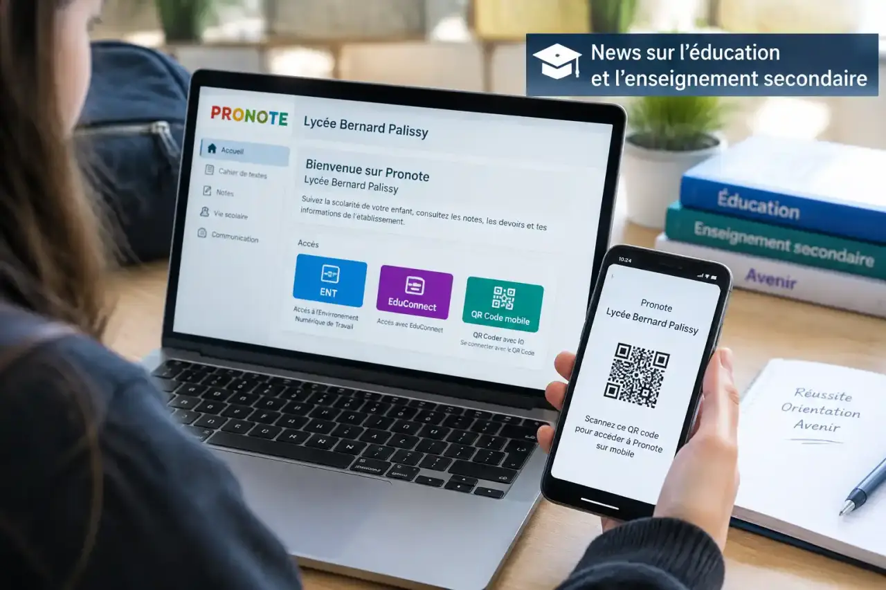Pronote du lycée Bernard Palissy : accès ENT, EduConnect et QR Code mobile