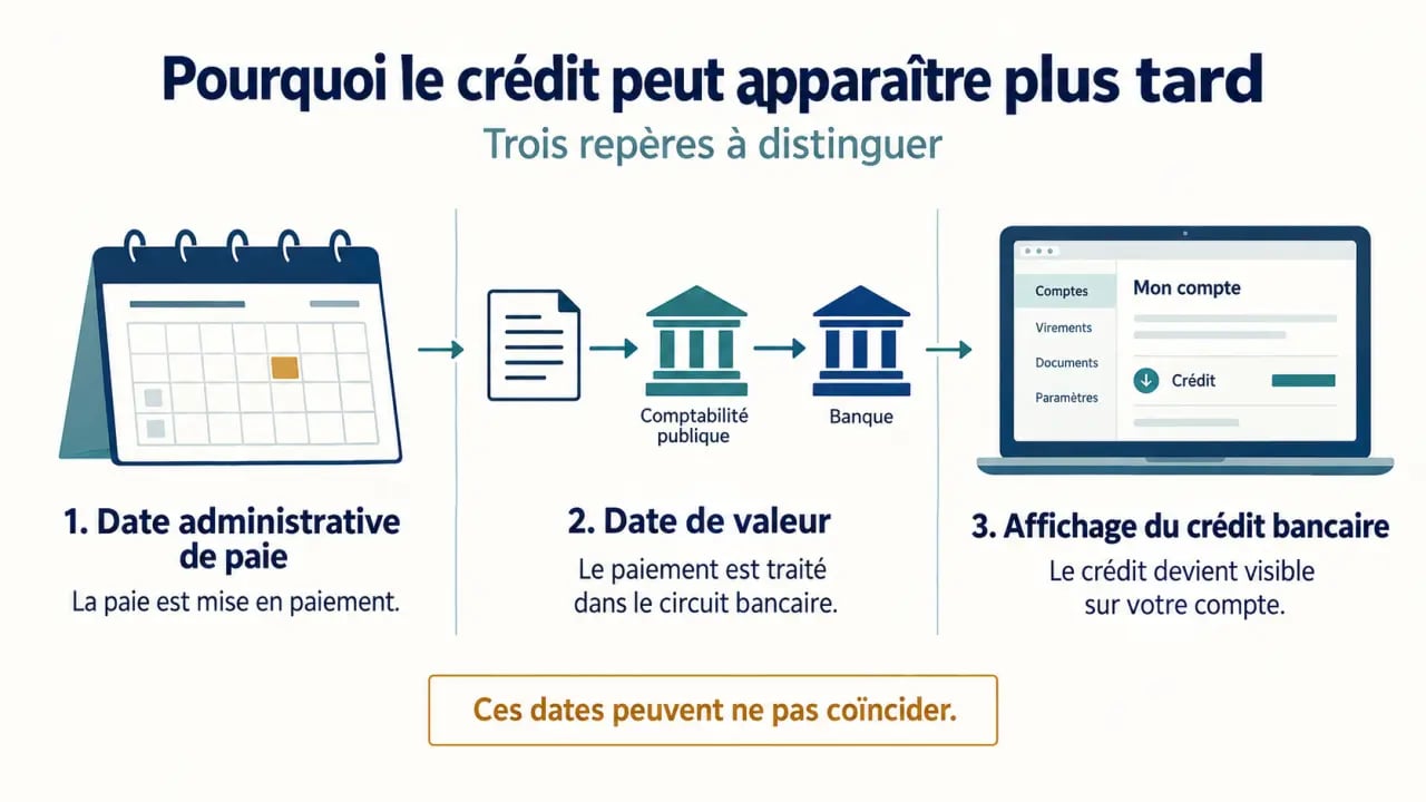 Paie des enseignants 2025 : différence entre date de valeur et crédit bancaire