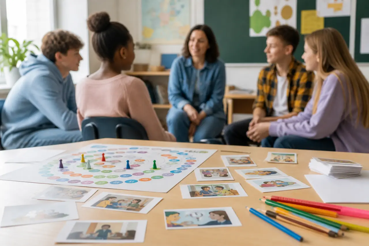 Cartes, saynètes ou jeu de l’oie ? Le bon jeu à imprimer pour parler du harcèlement scolaire