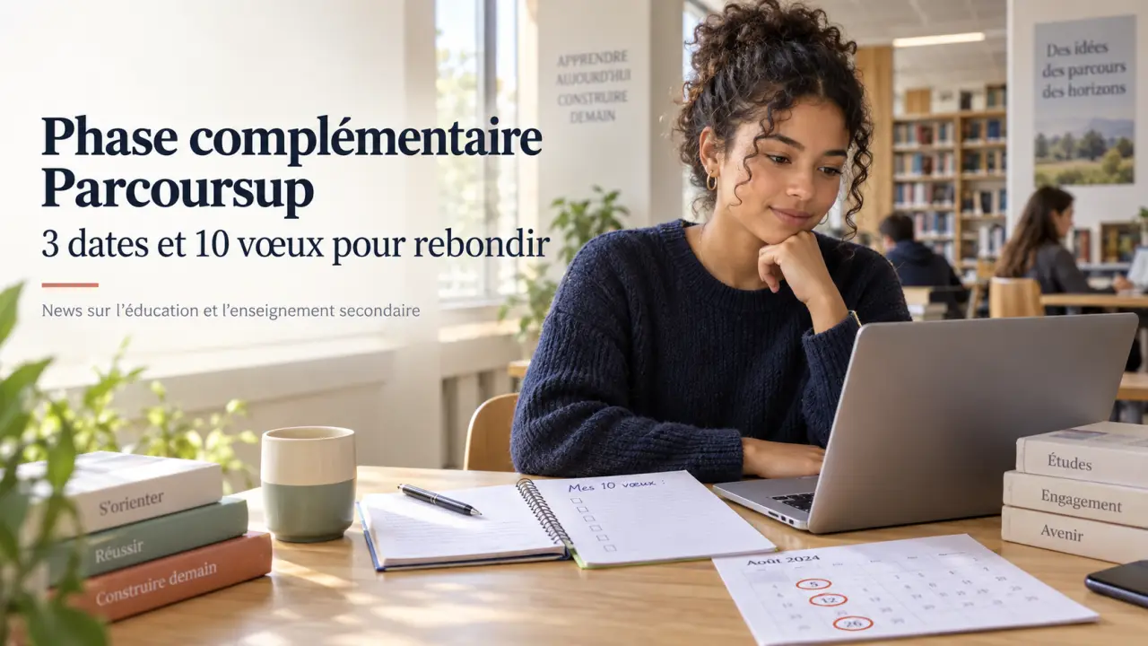 Phase complémentaire Parcoursup : 3 dates et 10 vœux pour rebondir