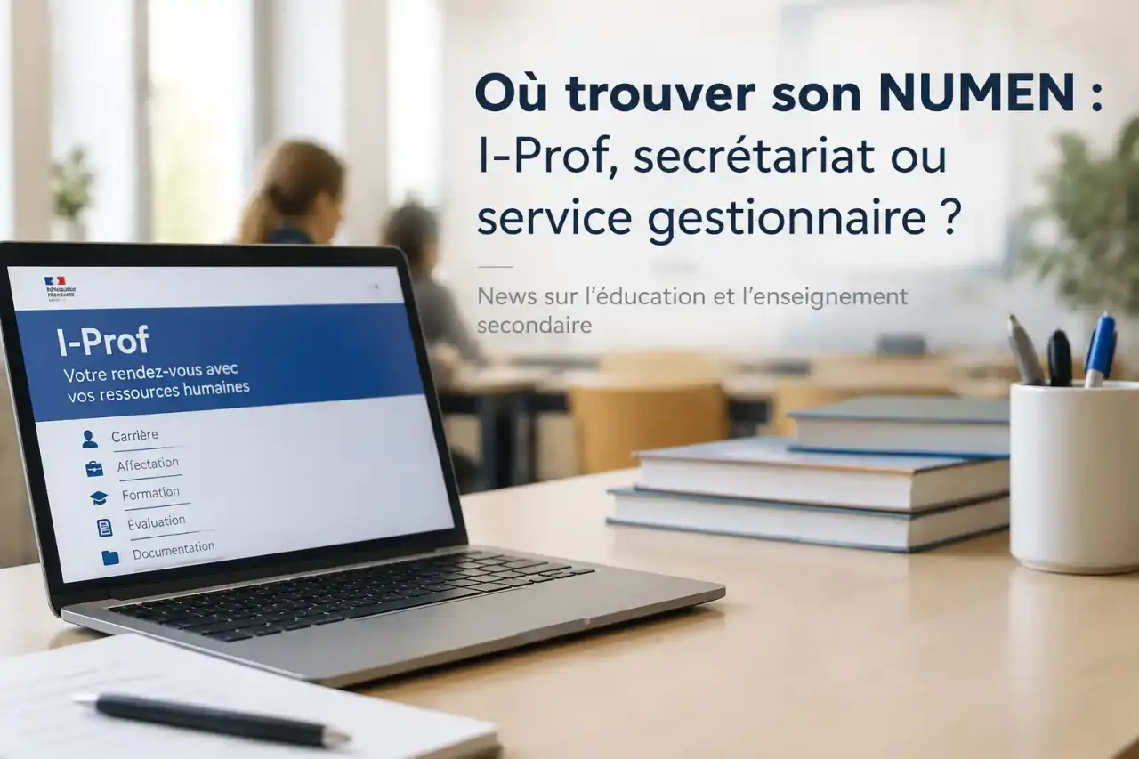 Où trouver son NUMEN : I-Prof, secrétariat ou service gestionnaire ?